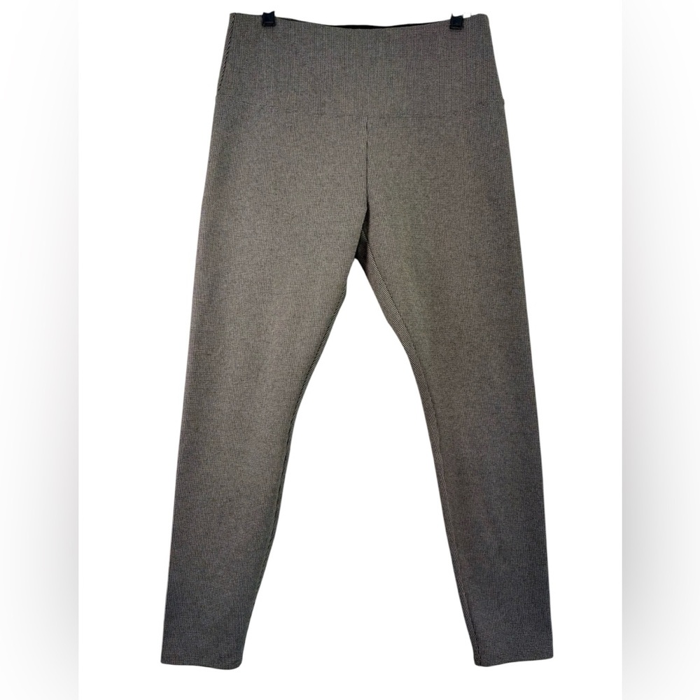 Lyssé Ponte Leggings Large Pull-On Pants Stretch Houndstooth Workwear